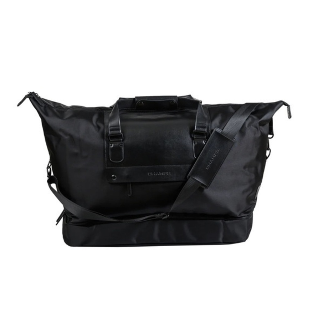 nwt Champs Onyx Collection Black Nylon Duffle Backpack with USB, Large